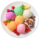 plate of ice cream